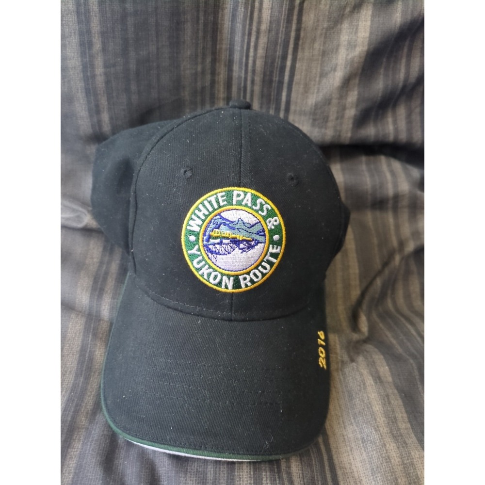 White Pass Yukon Route Skagway Alaska Hat One Size Adult Adjustable Blk Cap B61